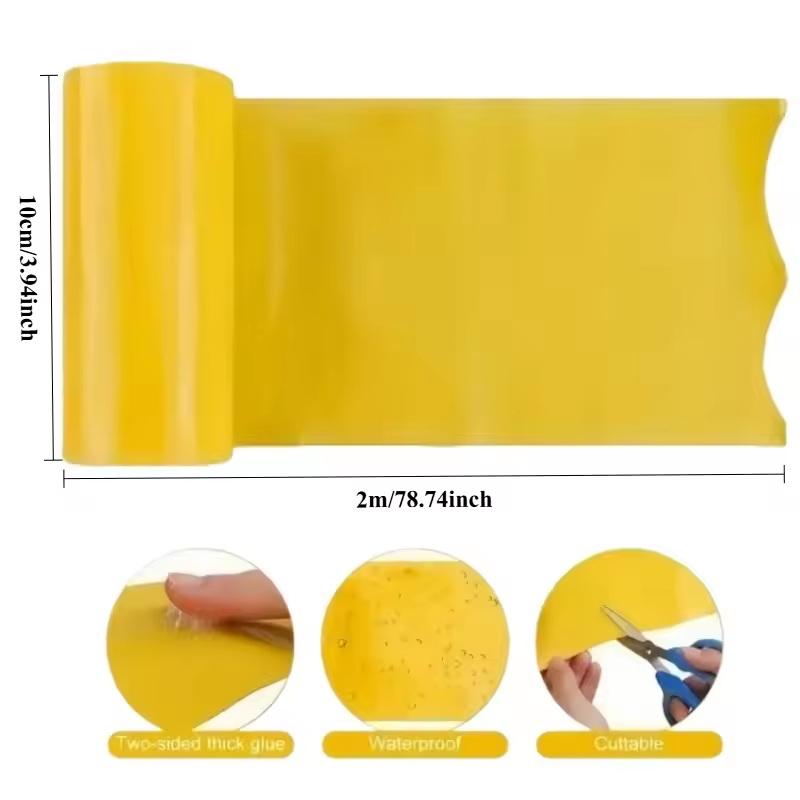 Yellow Double-sided Insect Proof Tape Easy to Install Adhesive Pest Catcher for Home Garden Orchard Vegetable Field Protection