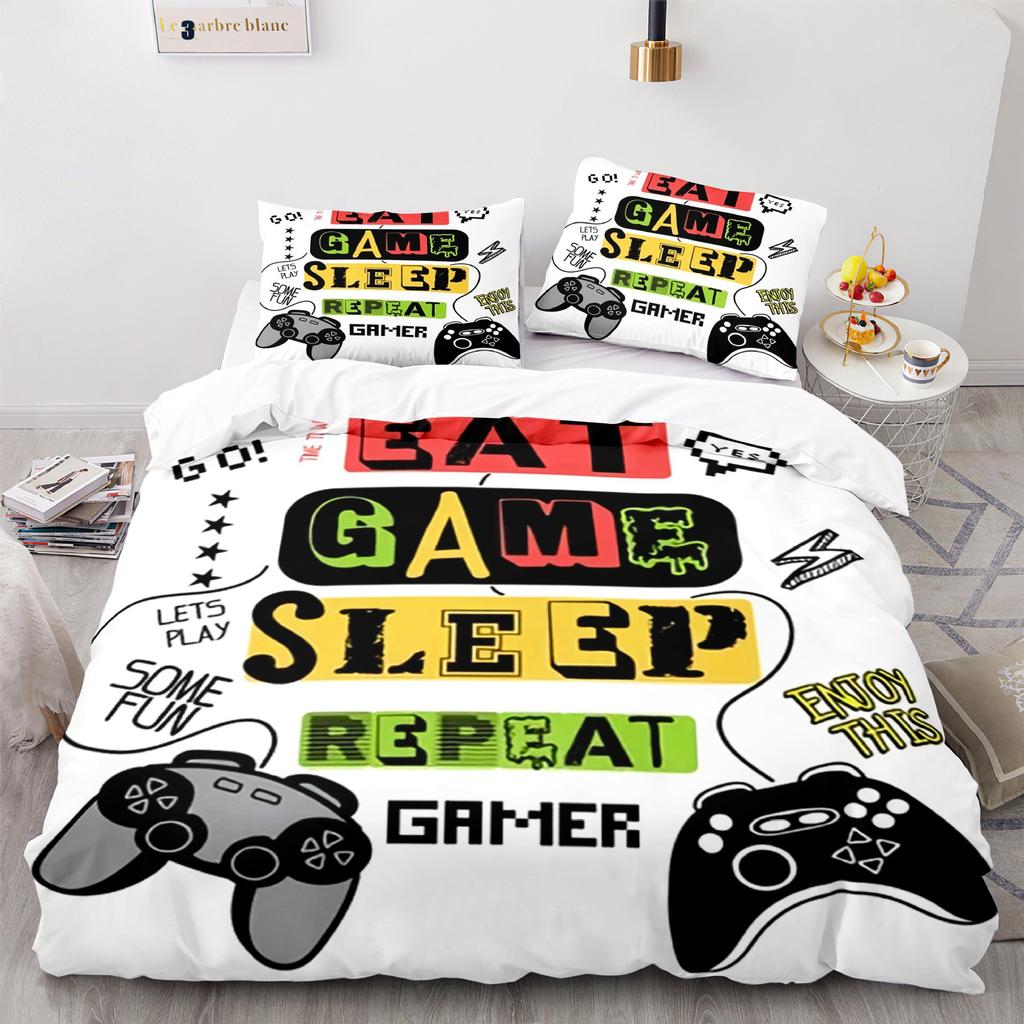 Digital Printing Three-Piece Gamepad Quilt Cover Size Quilt Cover 3D