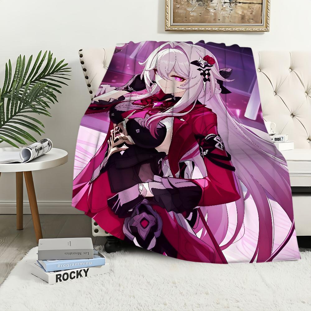 Honkai Impact 3rd Фланелевое теплое уютное мягкое плюшевое одеяло диван гостиная дом офис спальня дорожный подарок дом