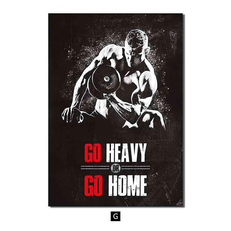 Постеры для фитнеса, мужчины и женщины, черно-белые современные холсты, настенные художественные принты, живопись, мотивирующие цитаты, картина для спортзала, украшение для дома