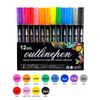 48-Color Double-Line Pen Set: Dreamy Glitter, Metallic, & Fluorescent Markers