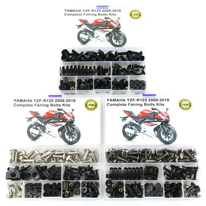 Fit For Yamaha YZF-R125 2008-2018 Motorcycle Complete Full Fairing Bolts Kit Washer Fastener Clips Nut Screws Steel