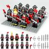 MOC Medieval Red Dragon Knight Legion Soldier Minifigures Building Block Toys