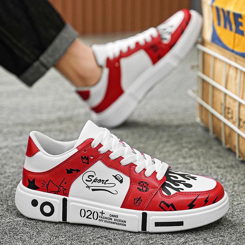 2024 New Street Fashion Home Graffiti Soft Sole Sports Shoes Men's Running Shoes Outdoor New Men's Walking Shoes Free Shipping