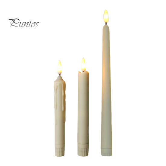 6 Pcs LED Taper Candles Flameless Electric Fake Candles Cordless Flickering LED Tea Light Decoration for Wedding Xmas Window Decor