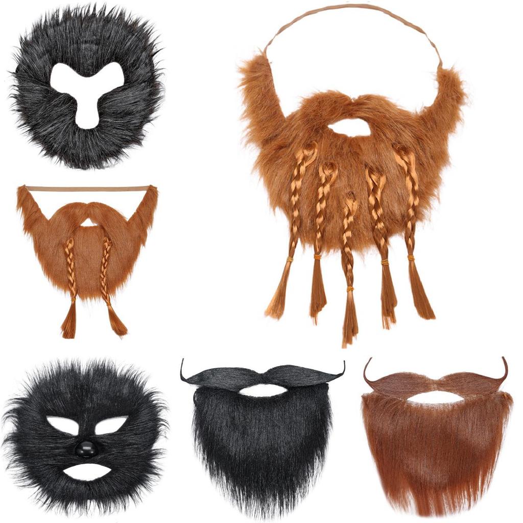 Halloween Fake Beard With Monkey Design For Adults Party Costumes
