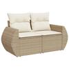 VidaXL Salon de Jardin avec Coussins 10 pcs, Canapés de Terrasse, Ensemble de Meubles de Patio, Mobilier d'Extérieur, Beige 3221807