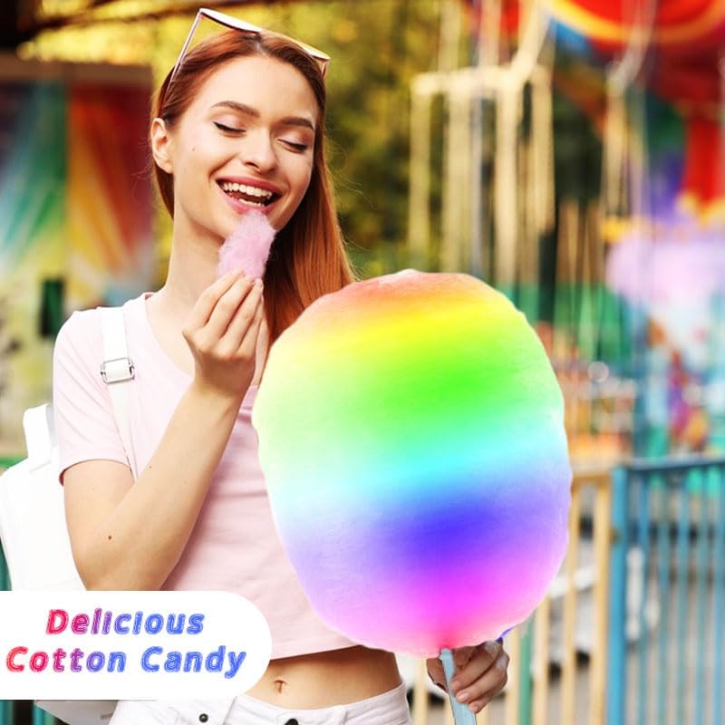 10 Pcs LED Cotton Candy cones,Glowing Cotton Candy Sticks, Cotton Candy Holder Reusable and Waterproof, Suitable for Christmas Party Colorful