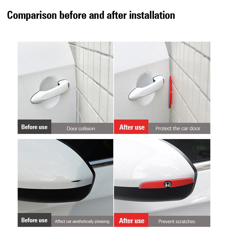 WDM2 4Pcs Car Anti-collision Strip Silicone Protection Pad For Honda civic accord fit jazz pilot CRV odyssey passport city shuttle