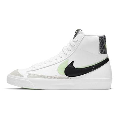 Blazer Mid 77 SE GS Double Swoosh — белые паровые зеленые детские кроссовки дымчато-серые черные DD1847-100