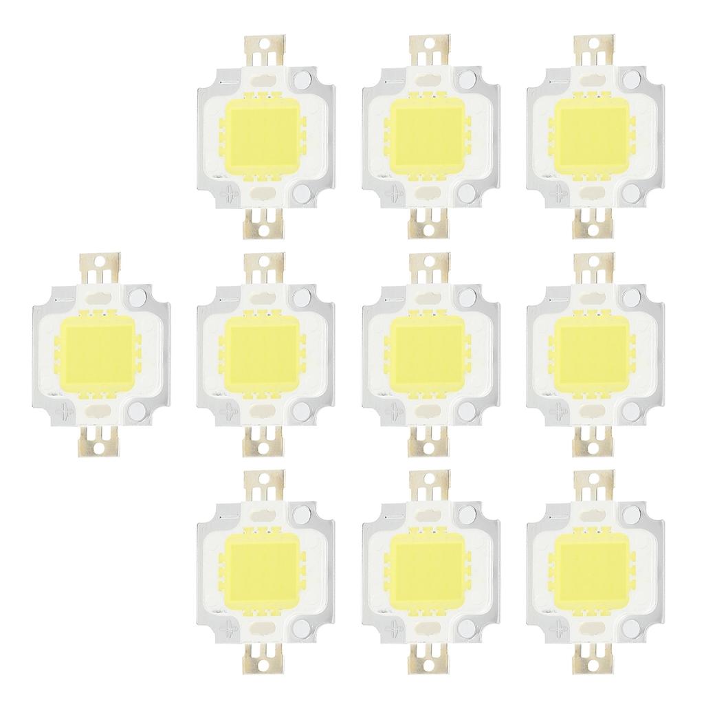10PCS COB Light Source 10W  6500K Integrated LED Chip 12V 700mA for DIY Lamp Accessories Pure White Light