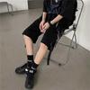 Корейские модные рабочие шорты в стиле ins для мужчин, модные свободные спортивно-повседневные брюки в гонконгском стиле, широкие шорты до колена для мужчин и женщин
