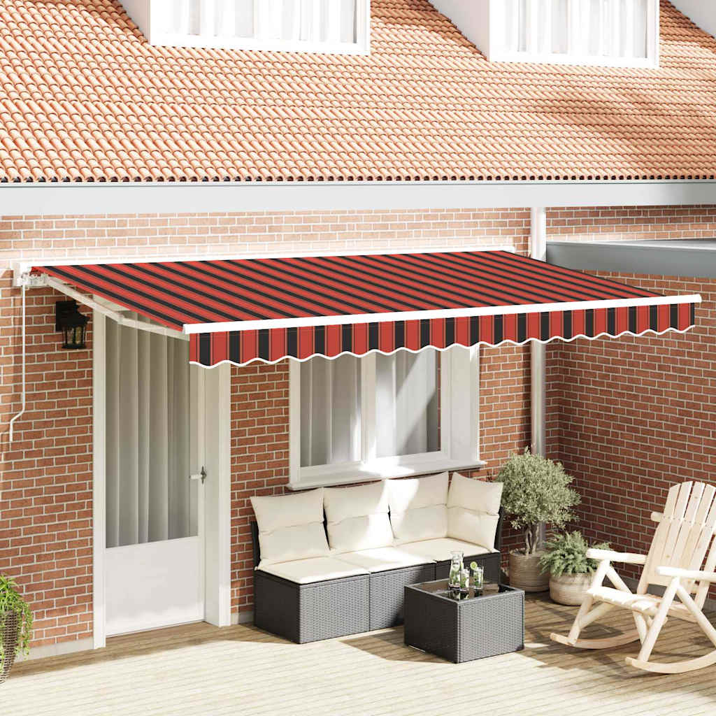 Retractable Awning Frame Orange and Black 350 x 200 cm
