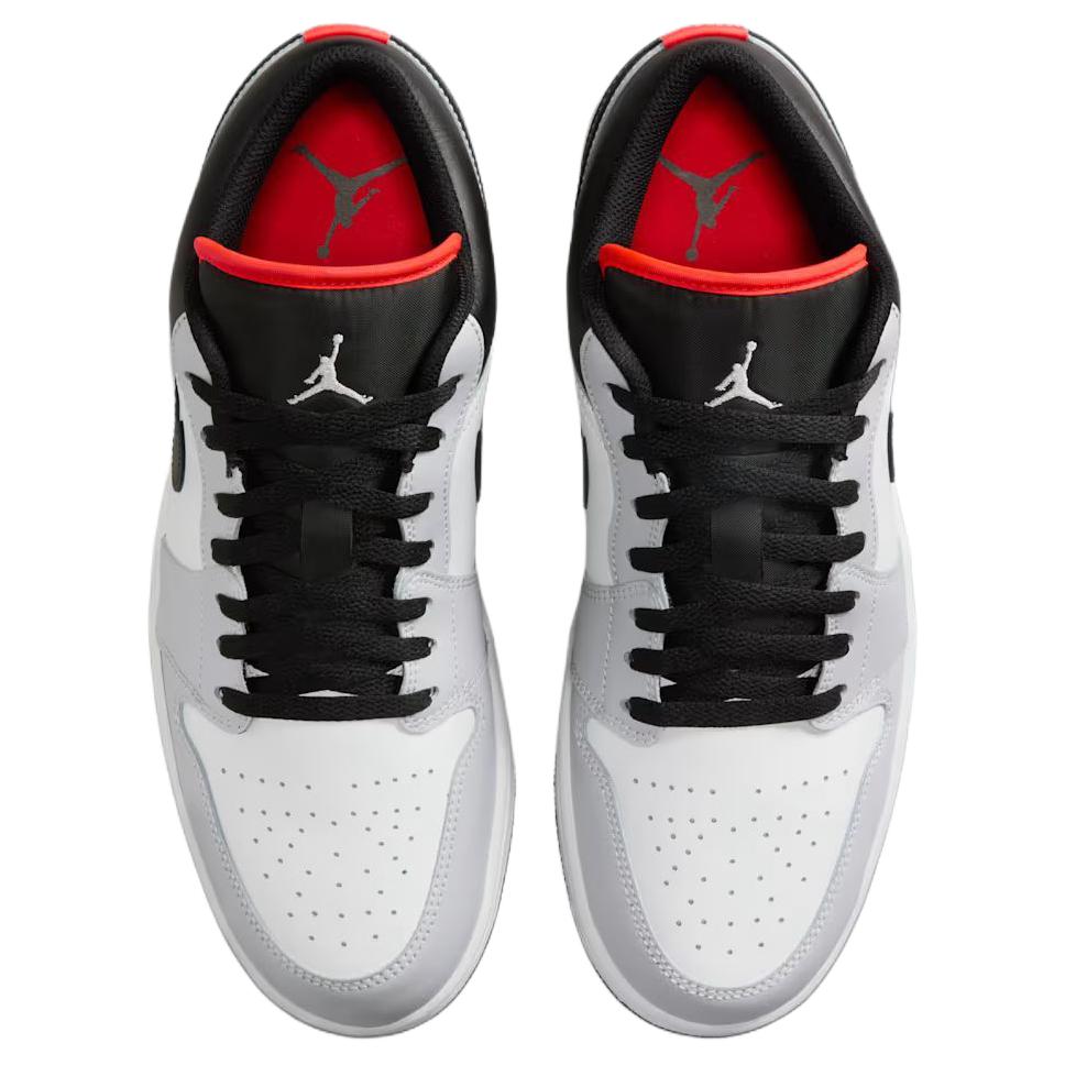 Кроссовки Air Jordan 1 Low Neutral Grey Summit White Мужские Infrared-23 Черный 553558-045