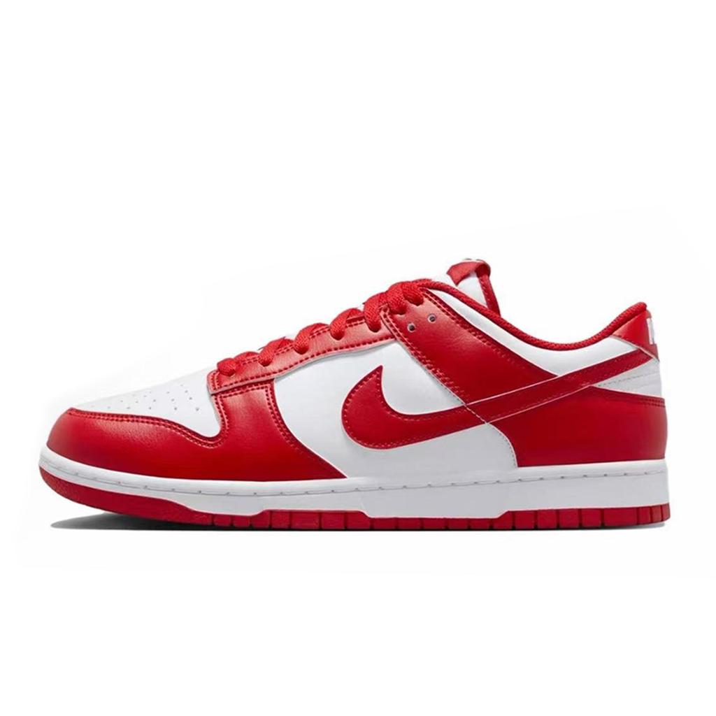 Nike Dunk LOW RETRO Abrasion Resistant Low top Skateboard Shoes Men's Black Beige Red HF5441-104(Team80-)