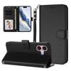 For iPhone 16 Leather Case Wallet Stand Phone Cover with Wrist Strap