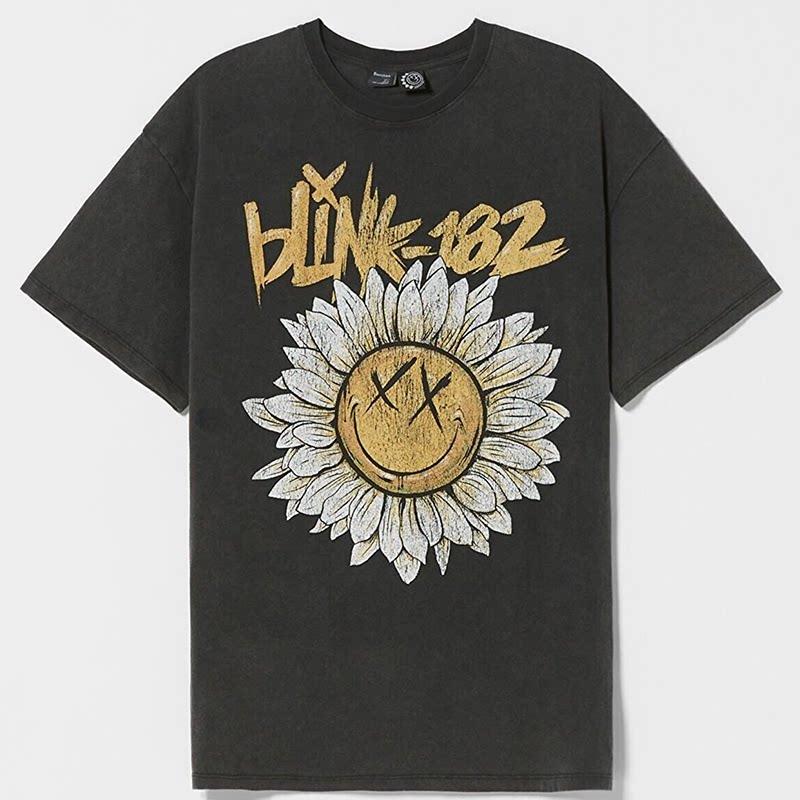 Новая футболка Blink 182 - Улыбающийся панк-кролик Кролик-граффити Иллюстрация - Американский ретро Уличная одежда Винтаж Уличная одежда