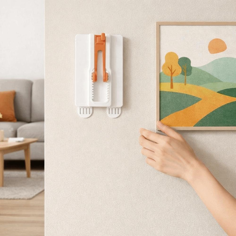 3 Pieces Plastic Photo Frame Hook Strong Adhesive No Drilling Oil Painting Frame Hook Adjustable Removable Wall Picture Hooks