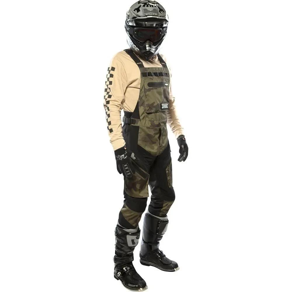 Новые внедорожные брюки на лямках, штаны для гонок на мотоцикле и горном велосипеде, дышащие, быстросохнущие, эластичные и удобные штаны для велоспорта