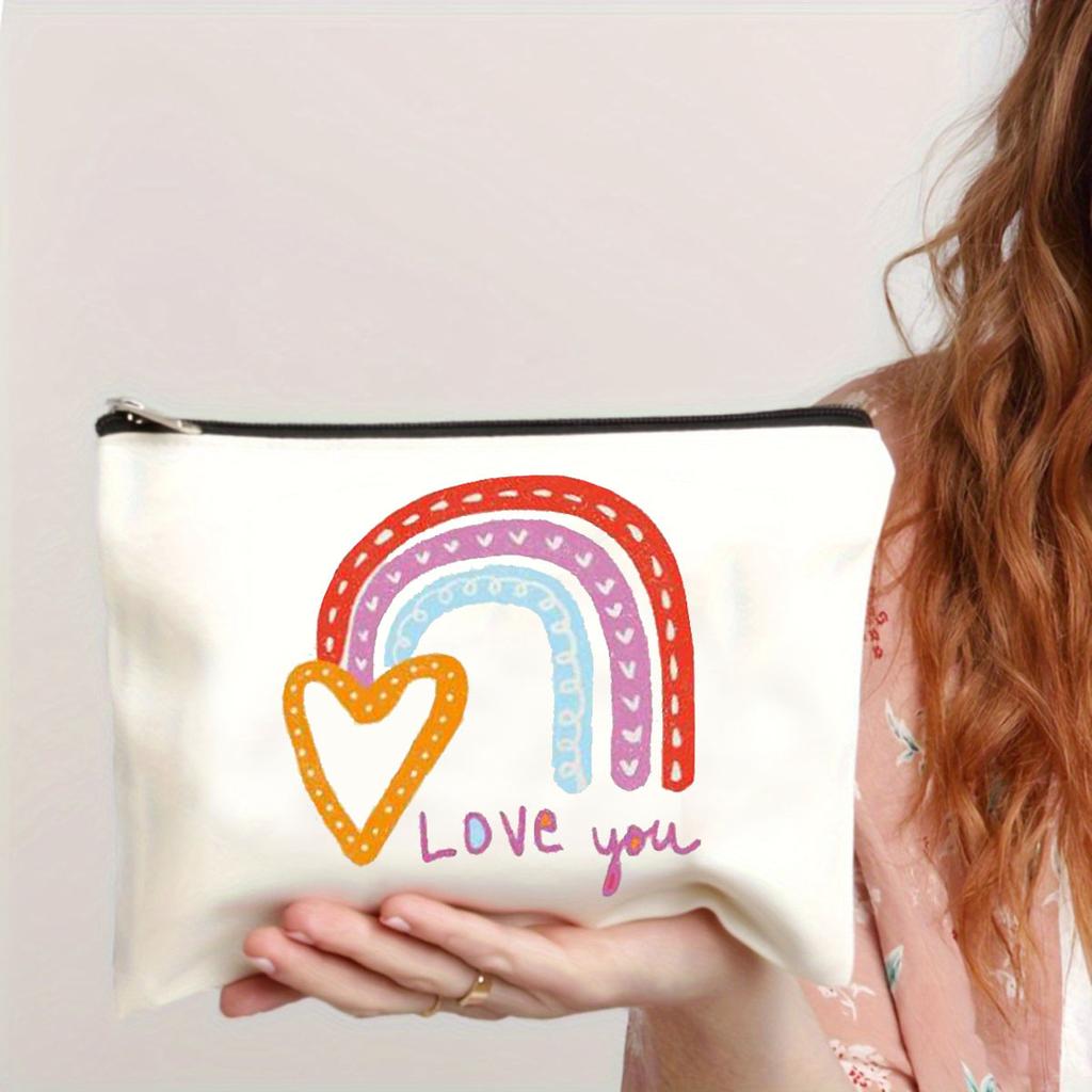 Подарок на День святого Валентина Косметичка Сумки для макияжа Дорожный органайзер на молнии для косметики Сумка для туалетных принадлежностей Подарок на День святого Валентина для нее