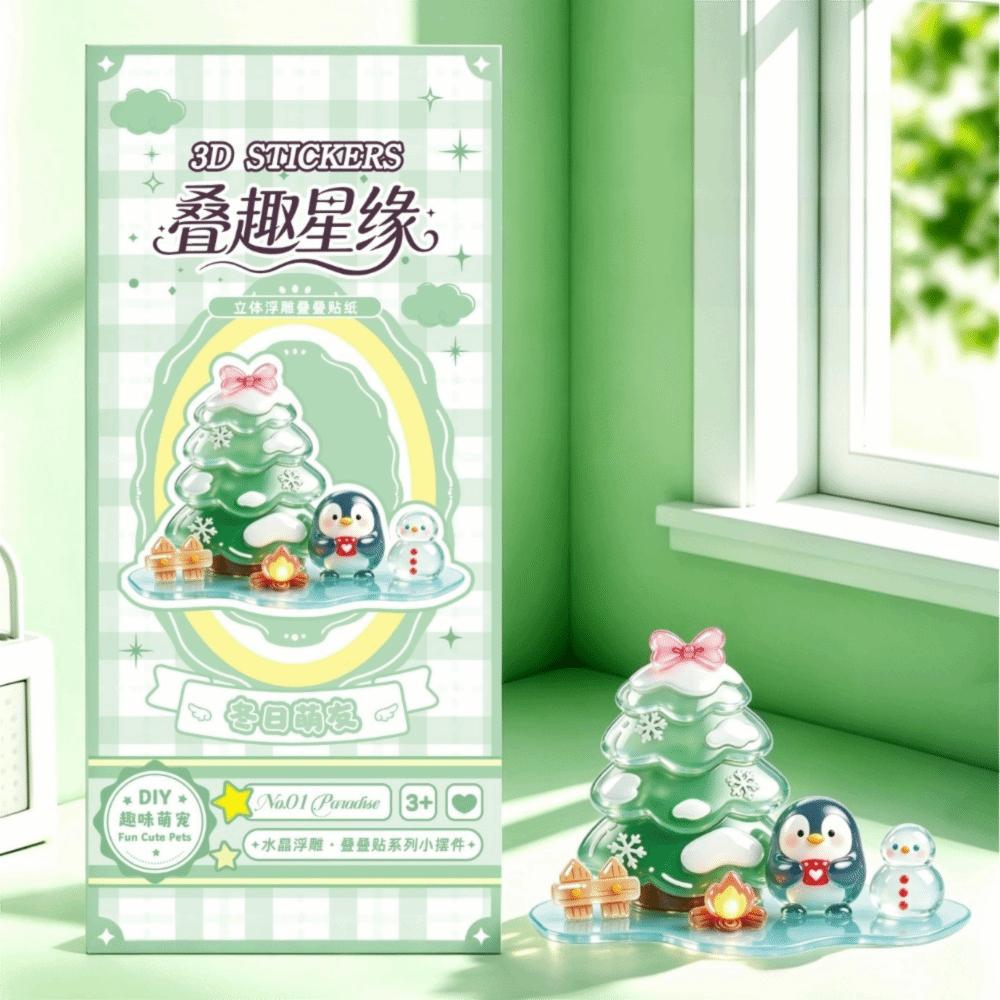 DIY 3D Embossed Stickers Handmade Ornament Kids Reward Stickers Scrapbooking