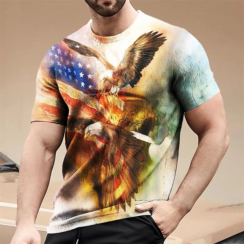 American Eagle Tees Graphics 3D Printing Mens T-shirt Fashion Casual Tops Unisex Oversized O-Neck Short Sleeve T Shirts