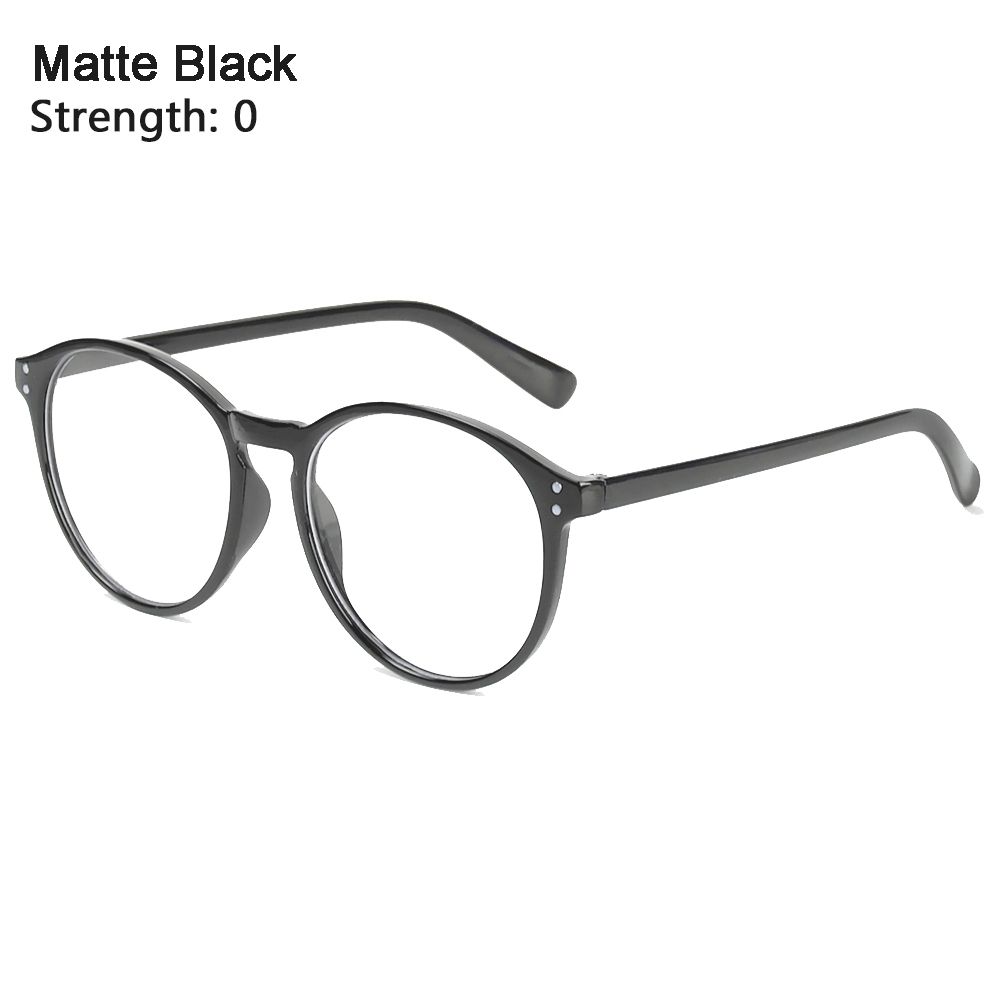 Eye Strain Round Frame UV Protection Flat Mirror Eyewear Anti Blue Light Eyeglasses Myopia Glasses