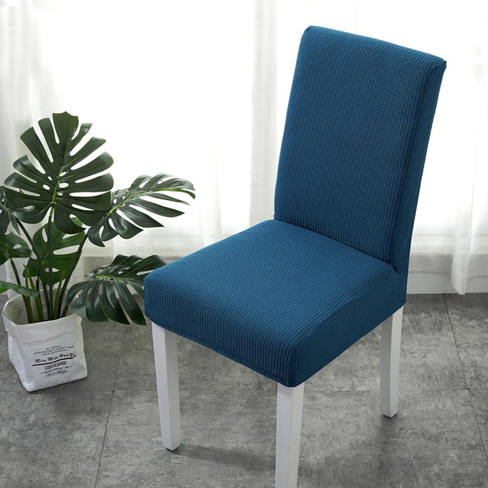 Universal Jacquard Chair Cover Stretch Solid Color Chair Covers Dining Room Wedding Hotel Banquet Home Decor Washable Seat Case