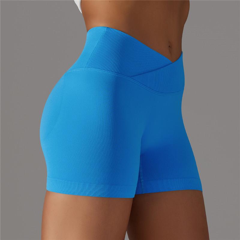 High Waist Yoga Shorts Woman Gym Tights Fitness Elastic Breathable Hip Lifting Sports Shorts