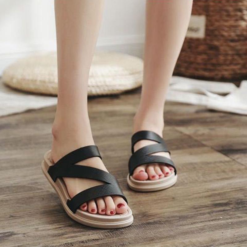 Slippers Women's Summer Wear Fashion All-match Sandals and Slippers Student Ladies Home Indoor Household Non-slip