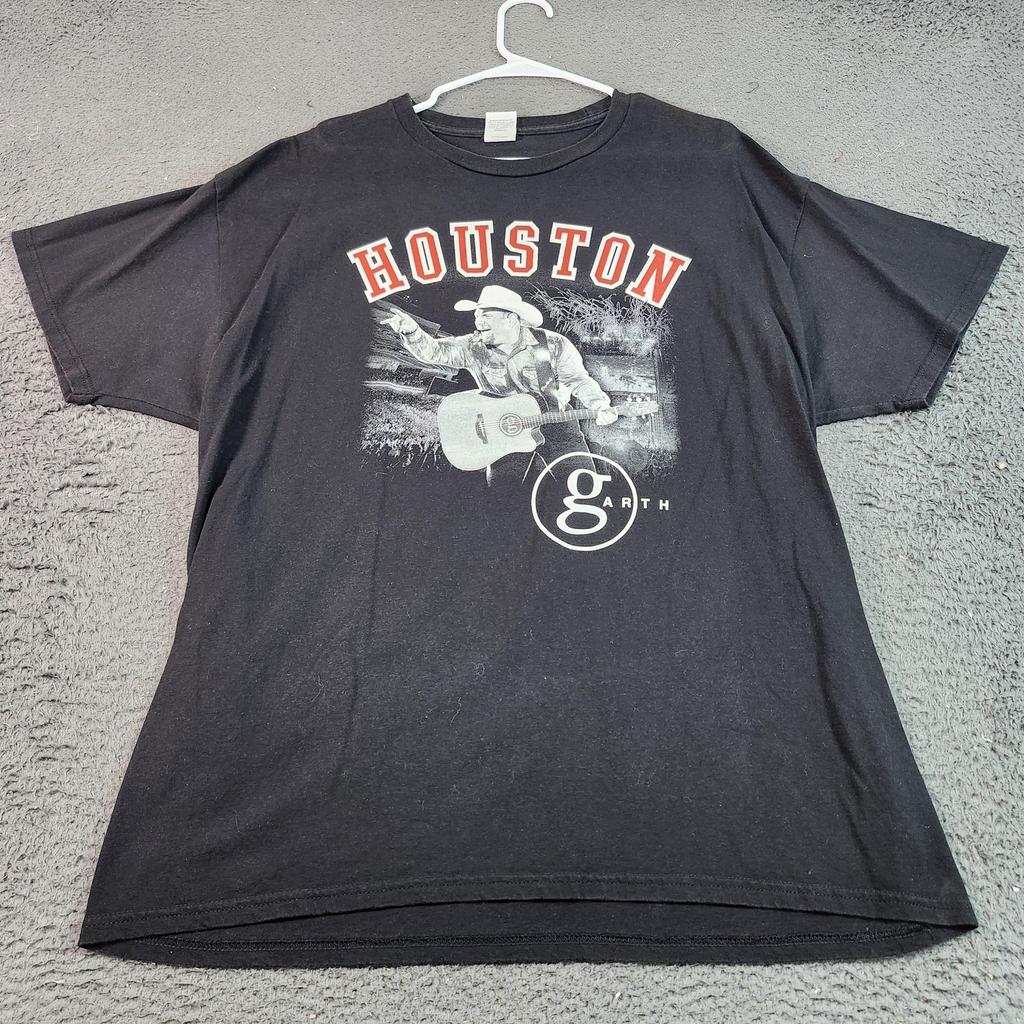 Garth Brooks Houston Shirt Mens XL Black Stadium Tour Concert Graphic Tee Hanes