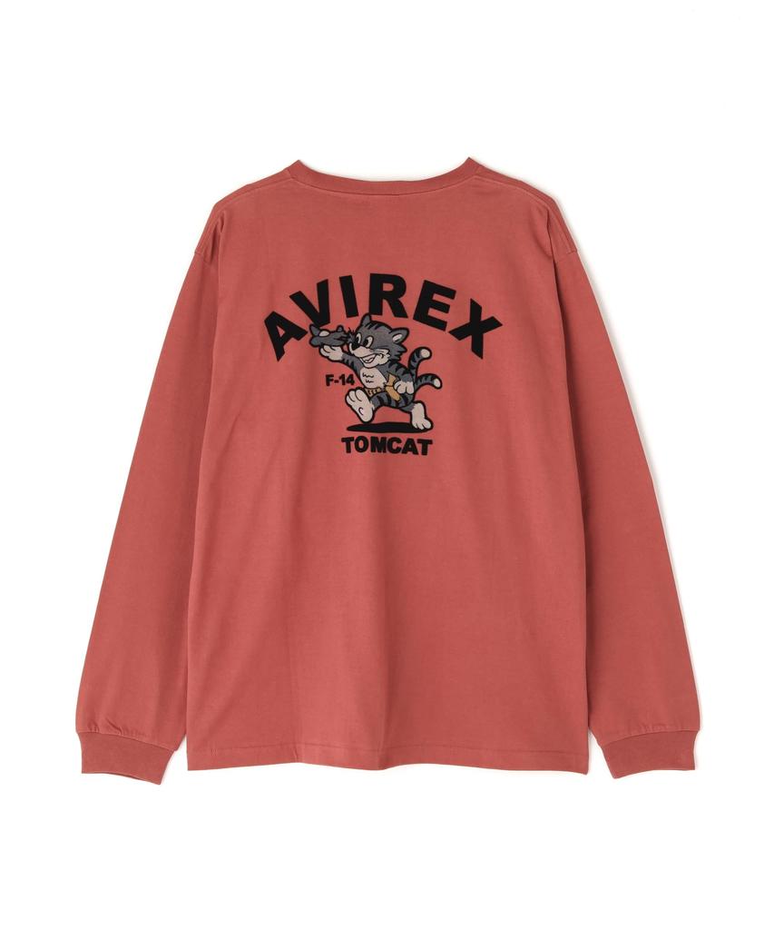 AVIREX TOMCAT L/S T-SHIRT XL 439 brick