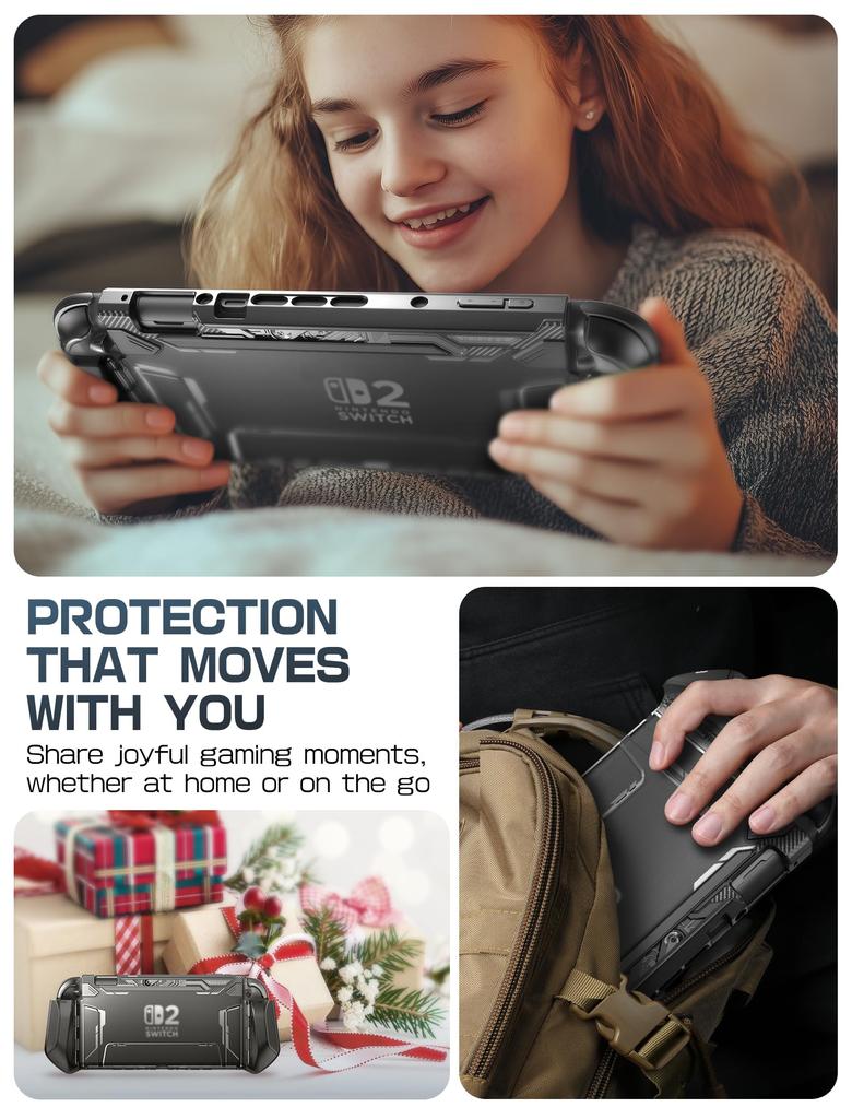 Mumba Nintendo Switch 2 Case with TPU Protective Dockable Accessory for Nintendo Switch and Controllers Grip, Cover, Joy-Con [Blade Series]