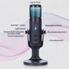 USB Condenser Microphone Tabletop Desktop RGB Microphone with Stand Computer PC Plug & Play