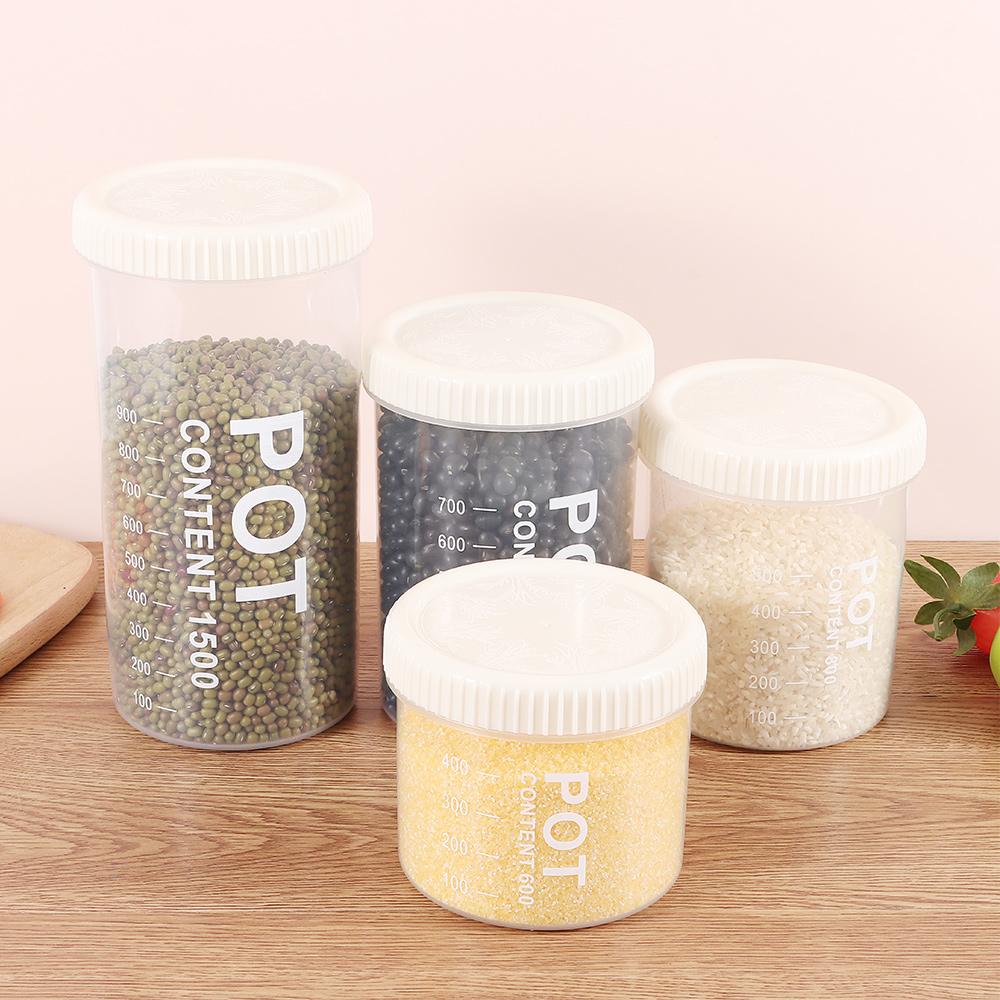 600/800/1000/1500 мл Большой контейнер для хранения с крышкой, влагостойкая герметичная банка, емкости для хранения, крупы и прочее