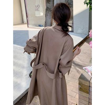 Универсальная ветровка цвета хаки для женщин, весна и осень, новая повседневная британская куртка в стиле темперамент