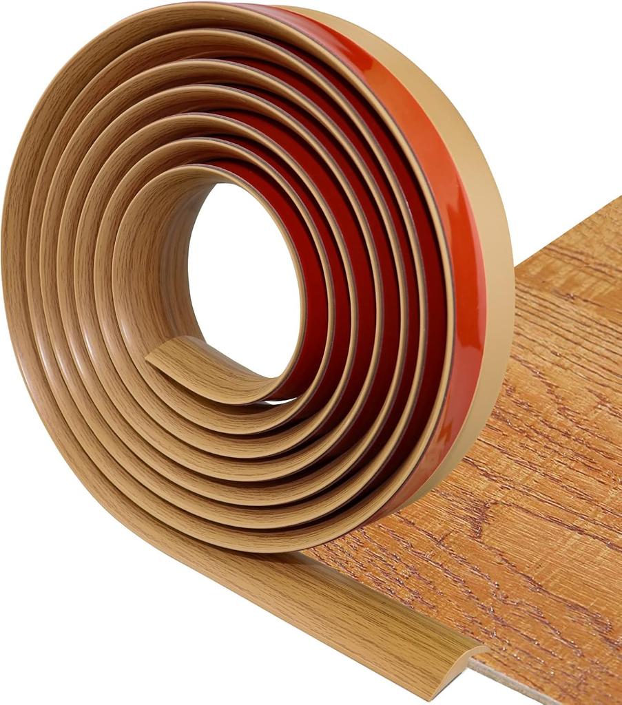 1PC 1mx3.5cm Self Adhesive Wood Grain PVC Strip Easy Install Floor Transition Sealing for Home Decoration Edge Trim Strip Home A