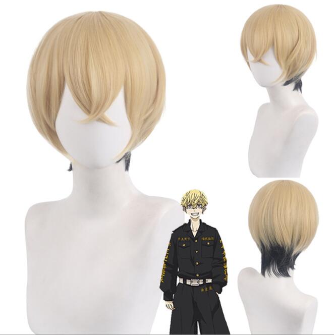 Ран Хайтани Риндо Ханемия Казутора Манджиро Сано Эмма Чифую Мацуно Баджи Кейсуке Татибана Хината Косплей парик + шапочка для парика