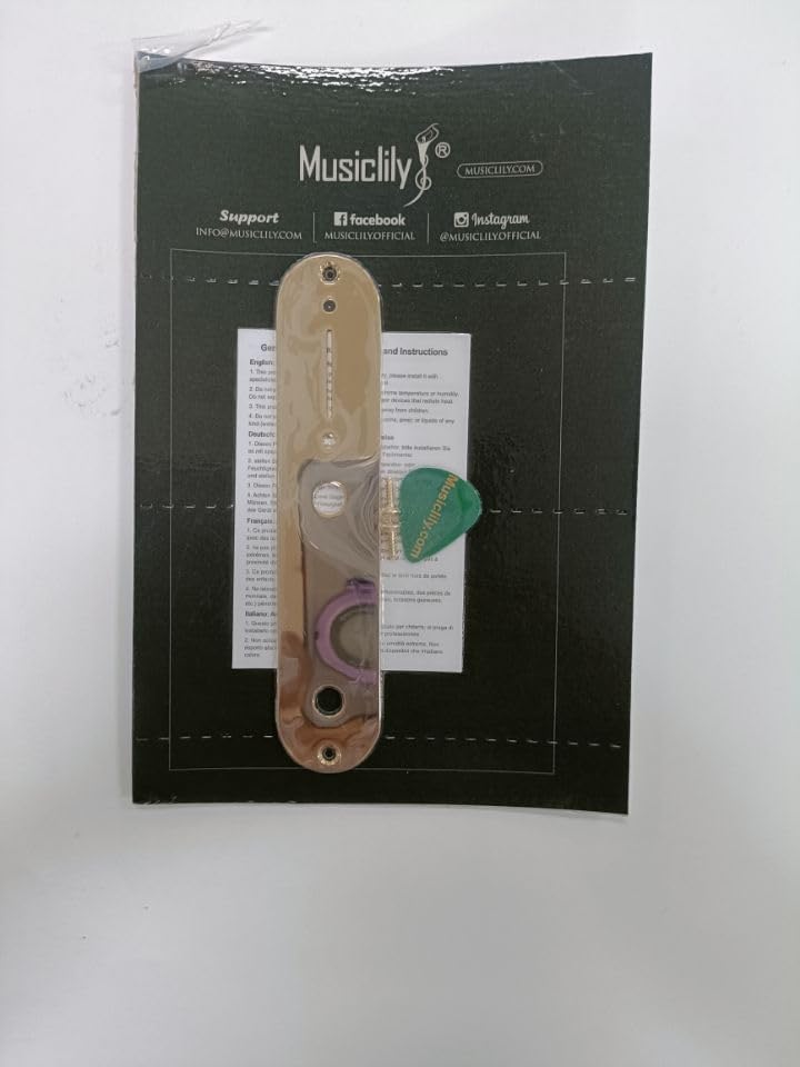 Musiclily Pro 32 мм Стальная панель управления для электрогитары Telecaster, Золотая