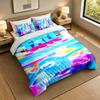 Soft Bedding Set Fall Guys Pattern, 1 Duvet Cover plus 2 Pillowcases Stylish Bedroom Home Textile