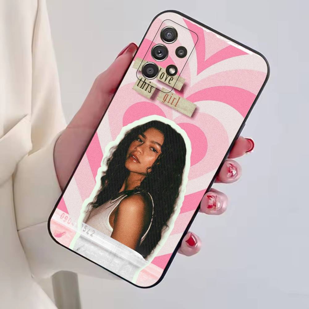 Z-Zendaya Hot Actress Phone Case For Samsung S25,S24,S21,S22,S23,S30,Ultra,S20,Plus,Fe,Lite,Note,10,Black Cover