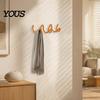 Wall Mount Key Holder Decorative Wave Hook, Nordic Style Iron Art Three Entryway Hooks Mounted Storage Rack for And Living Room Modern Organizer