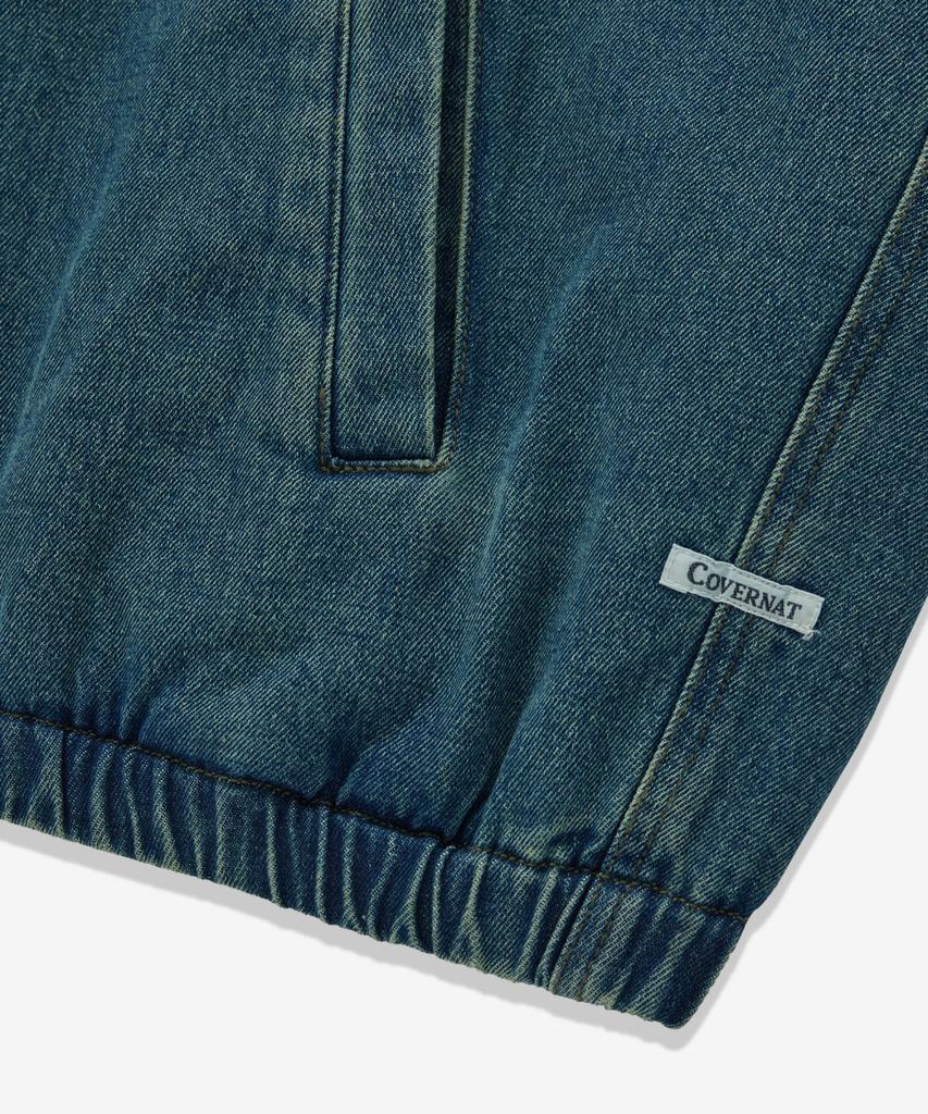 COVERNAT Ring Thread C Logo Denim Hooded Jacket Light Blue