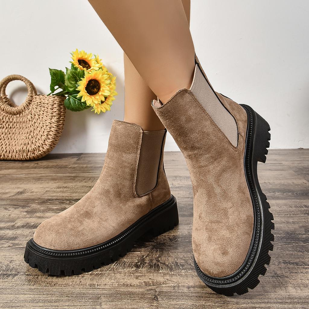 Женские ботинки весна-осень на платформе кожаные ботильоны с круглым носком женские модные легкие удобные туфли ручной работы для женщин