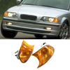 Крышка указателя поворота, прочная профессиональная желтая линза, левый правый угловой светильник, корпус 63126904299 631269042300 для BMW E46 1998-2001, двухдверный