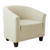 Club Chair Cover Stretch Tub Chair Slipcover Solid Color Sofa Cover Plaid Jacquard Couch Cover for Study Bar Counter Living Room
