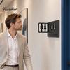 Acrylic Restroom Sign Sign, Male And Female Bathroom Wall Mounted Double Sided Toilet for Corridor Commercial Use Easy Install