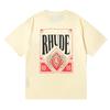 RHUDE Poker Print Cotton T-Shirt Unisex High Street Casual Top
