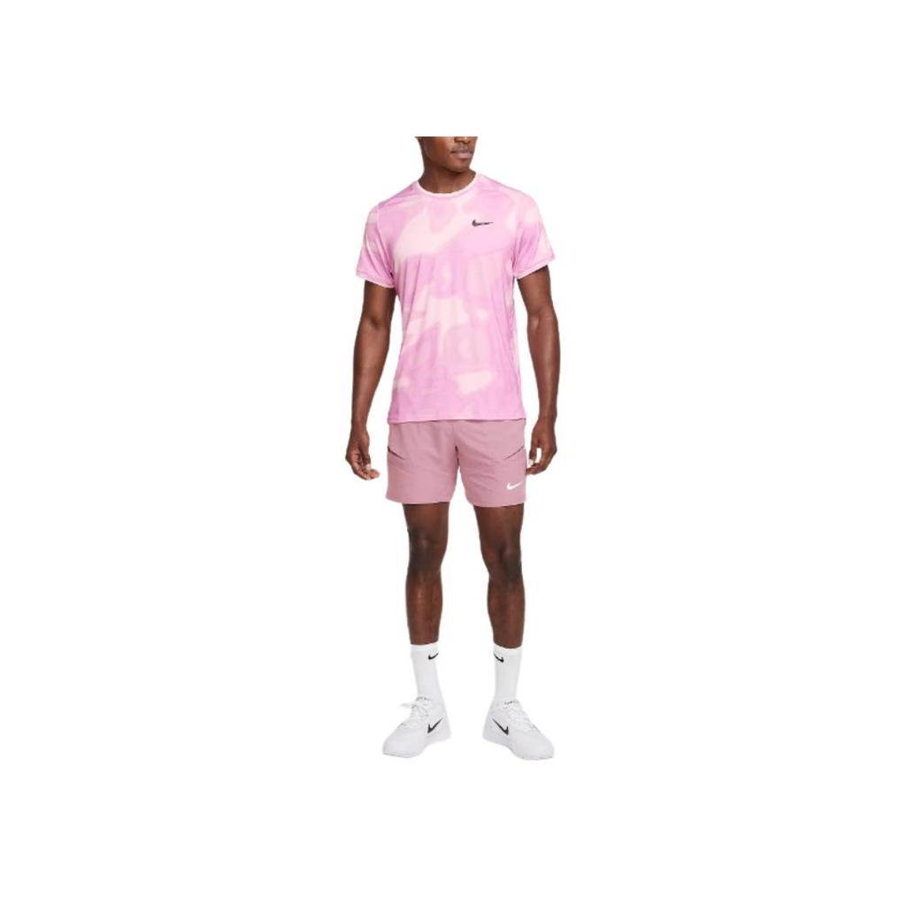 Nike Court Advantage Dri-Fit Устойчивые материалы Дышащая Повседневная футболка с коротким рукавом Мужские топы Розовый FQ2108-632