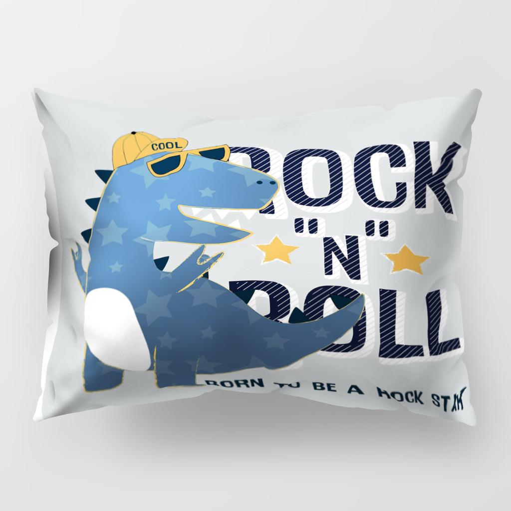 Cartoon Dinosaur Pillowcase Cute Children's Room Cushion Cover Car Sofa Cushion Cover Children's Birthday Gift